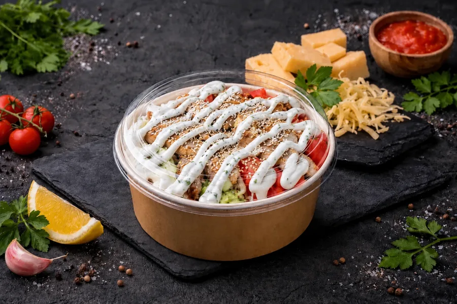 Йогуртовый chicken-fries bowl
