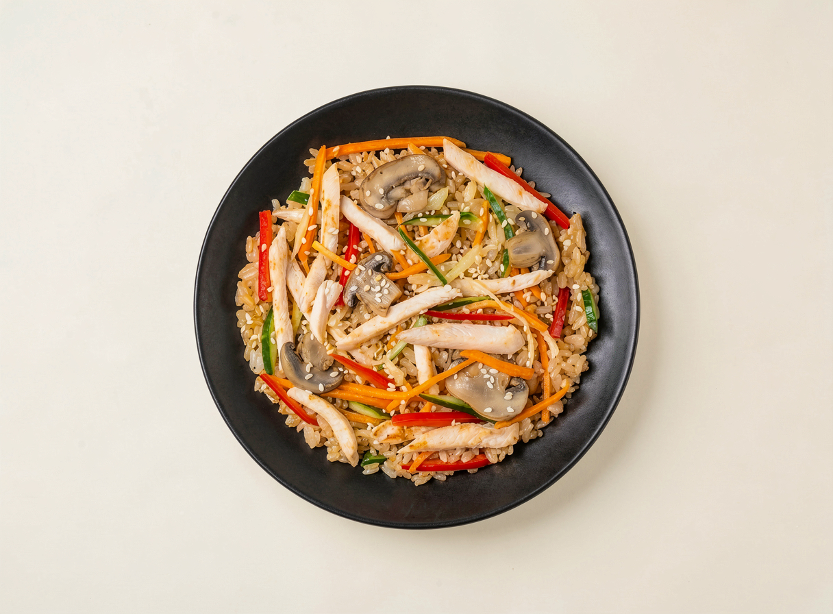 Wok рис с курочкой