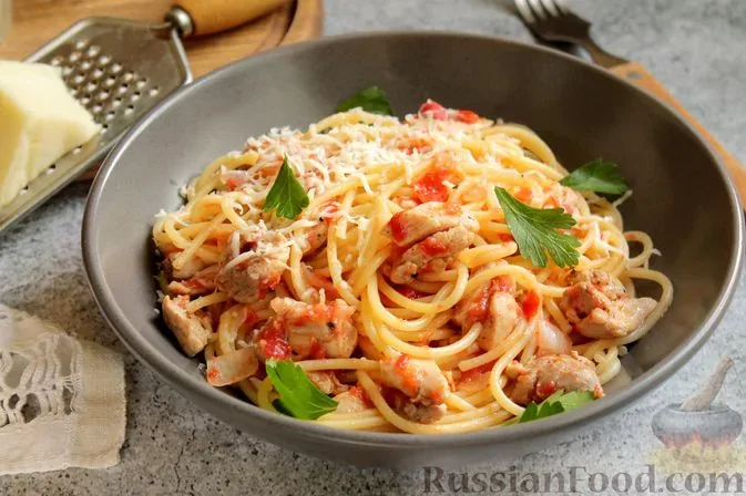 Паста из курицы