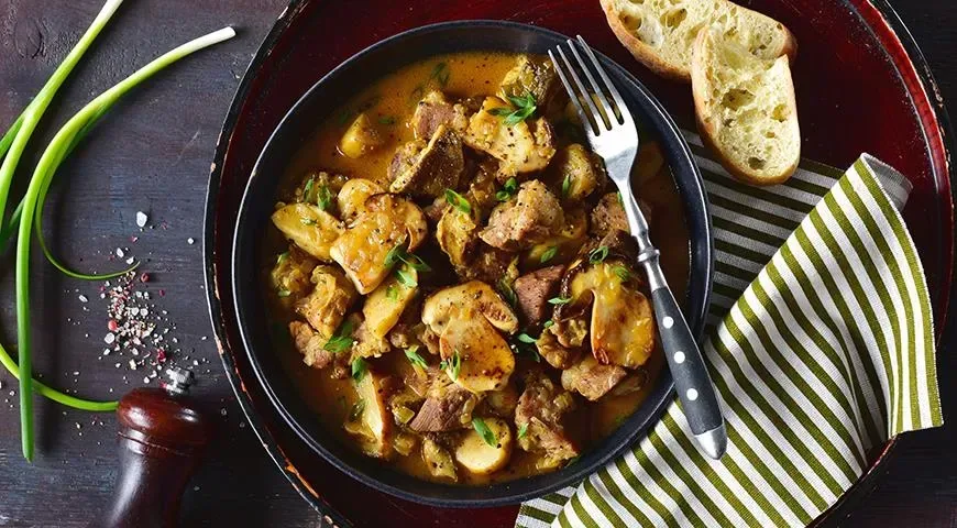 Мясо с грибами 1п