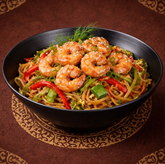 WOK С КРЕВЕТКАМИ